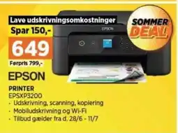 Power EPSON PRINTER EPSXP3200 tilbud