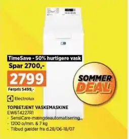 Power TOPBETJENT VASKEMASKINE EW6T4227R1 tilbud