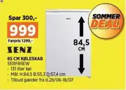 Power 85 CM KØLESKAB SERF85EW tilbud