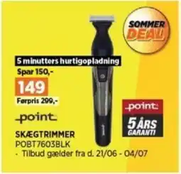 Power SKÆGTRIMMER POBT7603BLK tilbud