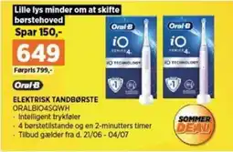 Power ELEKTRISK TANDBØRSTE ORALBIO4SQWH tilbud