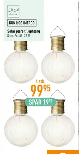 Imerco Solar pære til ophæng tilbud