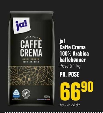 Otto Duborg ja! Caffe Crema 100% Arabica kaffebønner tilbud