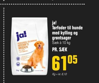 Otto Duborg ja! Tørfoder til hunde med kylling og grøntsager tilbud