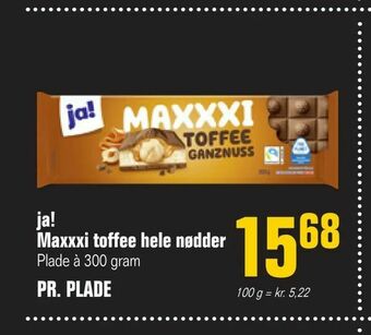 Otto Duborg ja! Maxxxi toffee hele nødder tilbud