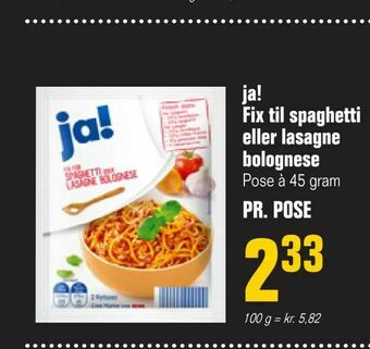 Otto Duborg ja! Fix til spaghetti eller lasagne bolognese tilbud
