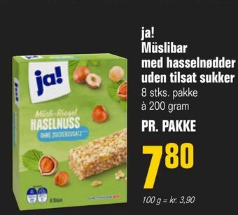 Otto Duborg ja! Müslibar med hasselnødder uden tilsat sukker tilbud