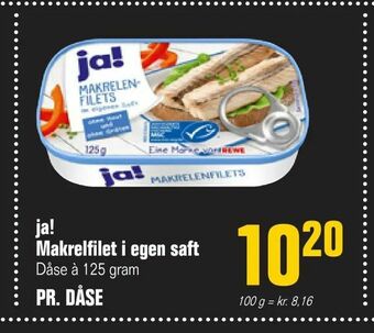 Otto Duborg ja! Makrelfilet i egen saft tilbud