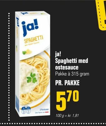 Otto Duborg ja! Spaghetti med ostesauce tilbud