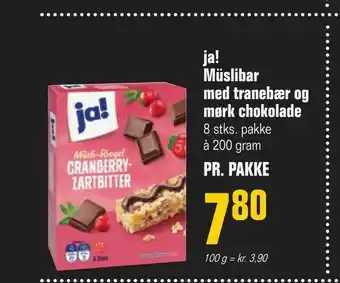Poetzsch Padborg ja! Müslibar med tranebær og mørk chokolade tilbud