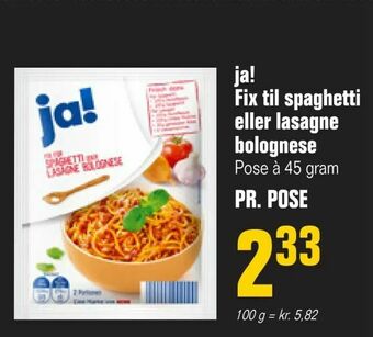 Poetzsch Padborg ja! Fix til spaghetti eller lasagne bolognese tilbud