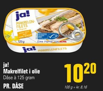 Poetzsch Padborg ja! Makrelfilet i olie tilbud