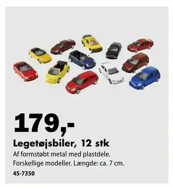 Legetøjsbiler, 12 stk