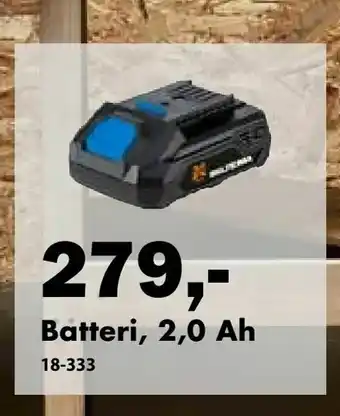 Biltema Batteri, 2,0 Ah tilbud