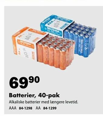 Batterier, 40-pak