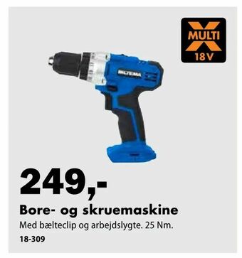 Biltema Bore- og skruemaskine tilbud