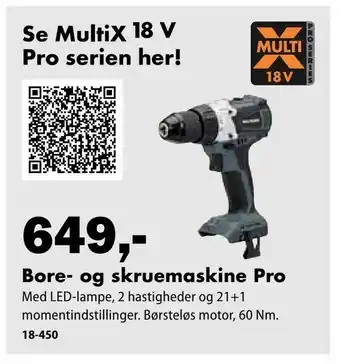Biltema Bore- og skruemaskine Pro tilbud
