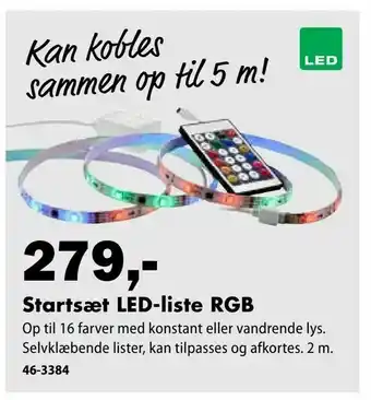 Startsæt LED-liste RGB