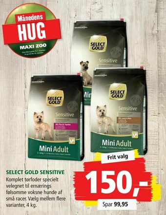 Maxi Zoo Select gold sensitive tilbud