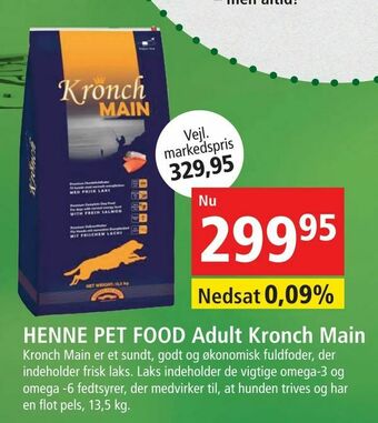 Maxi Zoo HENNE PET FOOD Adult Kronch Main tilbud