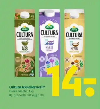 Coop 365 Cultura A38 eller kefir tilbud