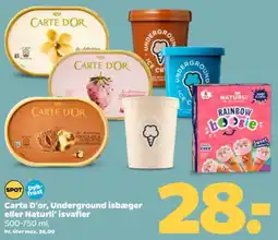 Netto Carte D'or, Underground isbæger eller Naturli' isvafler tilbud