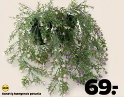 Kunstig hængende petunia