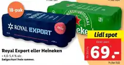 Lidl Royal Export eller Heineken tilbud