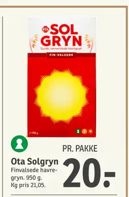 SPAR Ota Solgryn tilbud