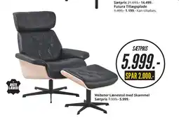 My Home Webster Lænestol med Skammel Sætpris tilbud