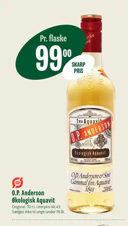 Min Købmand O.P. Anderson Økologisk Aquavit tilbud