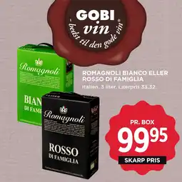 MENY ROMAGNOLI BIANCO ELLER ROSSO DI FAMIGLIA tilbud