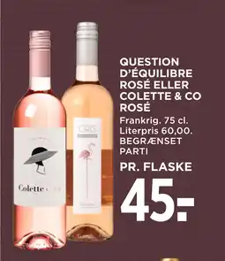 MENY QUESTION D’ÉQUILIBRE ROSÉ ELLER COLETTE & CO ROSÉ tilbud