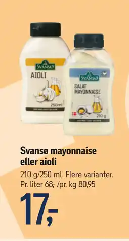 Føtex Svansø mayonnaise eller aioli tilbud