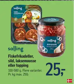 Føtex Fiskefrikadeller, sild, laksemousse eller topping tilbud