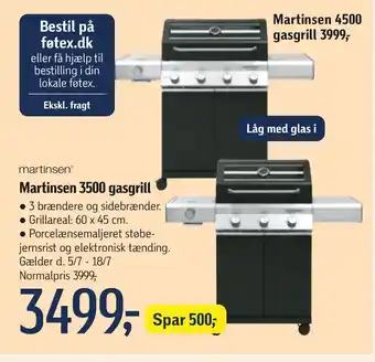 Føtex Martinsen 3500 gasgrill tilbud