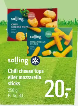 Føtex Chili cheese tops eller mozzarella sticks tilbud