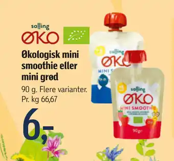 Føtex Økologisk mini smoothie eller mini grød tilbud