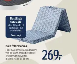 Føtex Nala foldemadras tilbud
