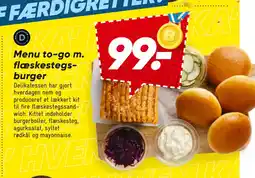 Bilka Menu to go m. flæskestegs burger tilbud