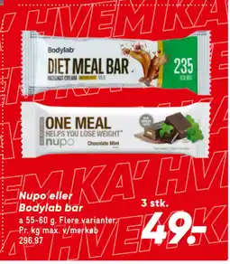 Bilka Nupo eller Bodylab bar tilbud