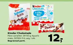 SuperBrugsen Kinder Chokolade tilbud