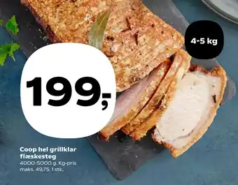SuperBrugsen Coop hel grillklar flæskesteg tilbud