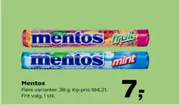 SuperBrugsen Mentos tilbud