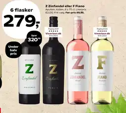 SuperBrugsen Z Zinfandel eller F Fiano tilbud