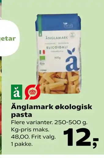 Kvickly Änglamark økologisk pasta tilbud