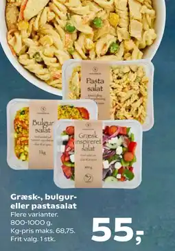 Kvickly Græsk-, bulgur- eller pastasalat tilbud