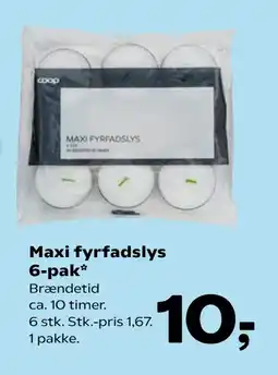 Kvickly Maxi fyrfadslys 6-pak tilbud