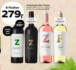 Kvickly Z Zinfandel eller F Fiano tilbud