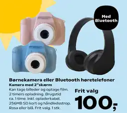 Børnekamera eller Bluetooth høretelefoner